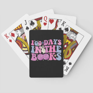 100 Days In The Books Disco Ball Groovy Retro Playing Cards