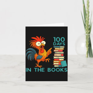 100 Days In The Books Of School For Boy Girl Stude Card