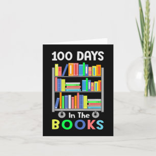 100 Days in the Books Reading Librarian Teacher St Card