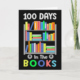 100 Days In The Books Reading Librarian Teacher St Card