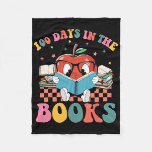 100 Days In The Books Reading Lover 100th Day Of S Fleece Blanket