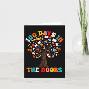 100 Days In The Books Reading Teacher 100th Day Card