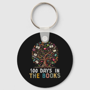 100 Days In The Books Reading Teacher 100th Day Of Key Ring