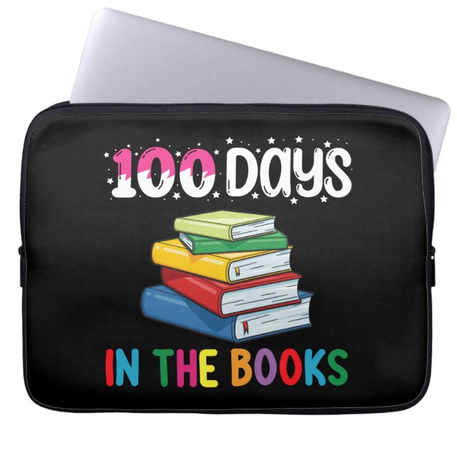 100 Days In The Books School Reading Librarian Laptop Sleeve (Front)