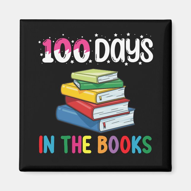 100 Days In The Books School Reading Librarian Magnet (Front)
