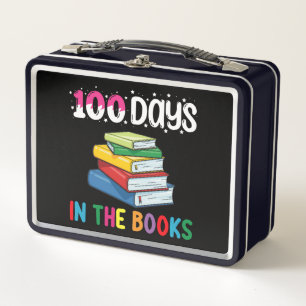 100 Days In The Books School Reading Librarian Metal Lunch Box