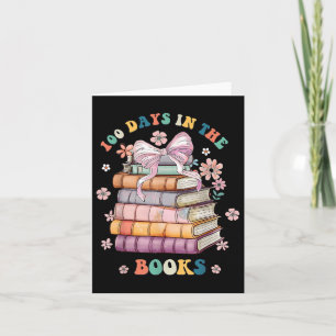 100 Days In The Books School Teachers Kids Boys Card