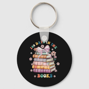 100 Days In The Books School Teachers Kids Boys Key Ring