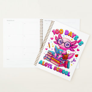 100 Days is Alotl School Axolotl Girls Planner