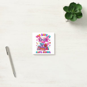 100 Days is Alotl School Axolotl Girls  Post-it Notes