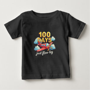 100 Days Just Flew By Aeroplane 100 days Of School Baby T-Shirt