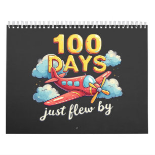 100 Days Just Flew By Aeroplane 100 days Of School Calendar