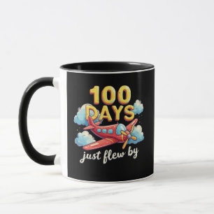 100 Days Just Flew By Aeroplane 100 days Of School Mug