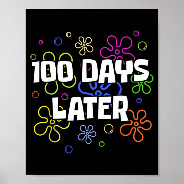 100 Days Later 100th Day Of School Teacher Student Poster (Front)