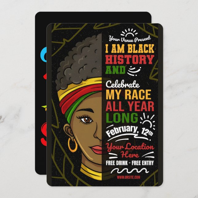 100 Days Learning Black History 2026  Holiday Card (Front/Back)