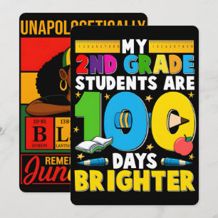 100 Days Learning Black History 2026 Poster Holiday Card