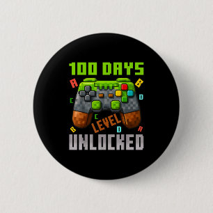 100 Days Level Unlocked Gaming 100 Days Of School  6 Cm Round Badge