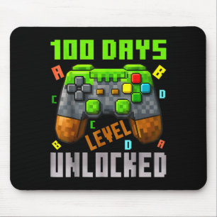 100 Days Level Unlocked Gaming 100 Days Of School  Mouse Mat