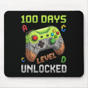 100 Days Level Unlocked Gaming 100 Days Of School Mouse Mat