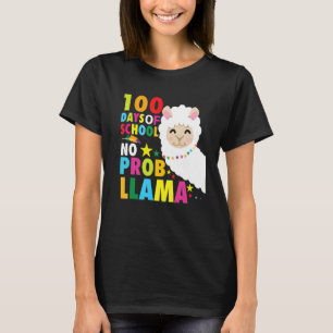 100 Days No Prob Llama Pun Meme Sarcastic 100 Days T-Shirt