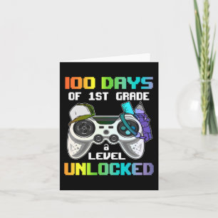 100 Days Of 1st Grade Level Unlocked Gamer Video G Card