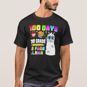 100 Days Of 2nd Grade No Probllama Tee, Second Gra T-Shirt