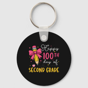 100 Days Of 2nd Second Grade 100th Day Of School T Key Ring
