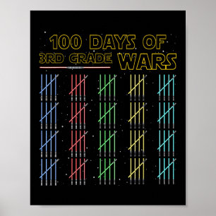 100 Days Of 3rd Grade Wars 100th Day Of School Poster