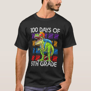 100 Days of 5th Grade School Dinosaur Dino Trex 10 T-Shirt
