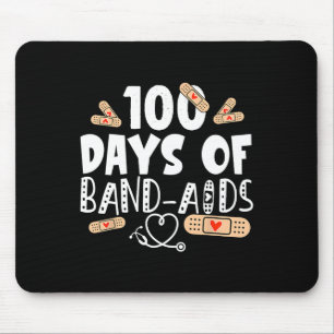 100 Days Of Band-aids - School Nurse 100 Days Of S Mouse Mat