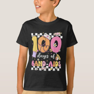 100 Days Of Band Aids School Nurse 100th Day Of T-Shirt