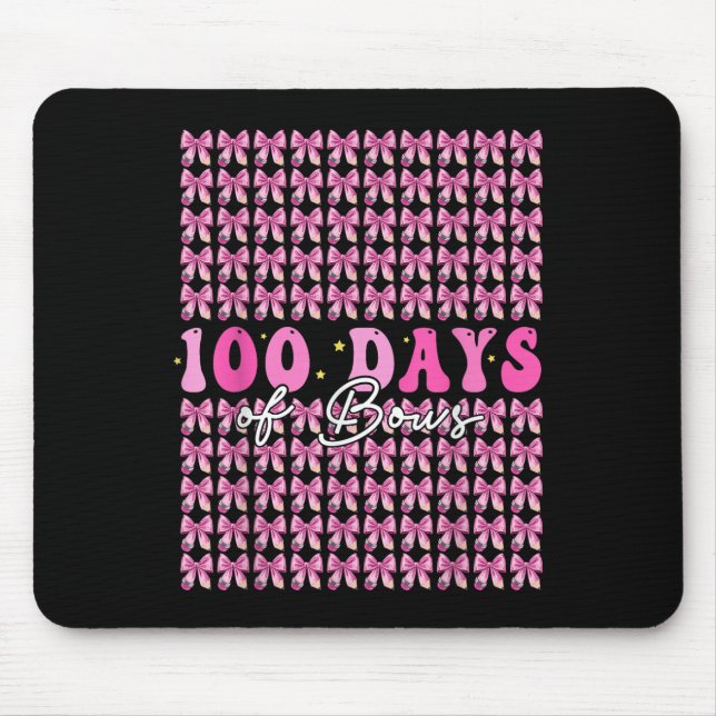100 Days Of Bows Coquette 100th Day Of School Mouse Mat (Front)