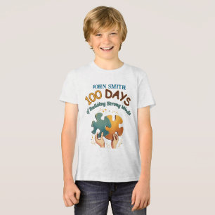 100 Days of Building Strong Minds: Puzzle Piece  Tri-Blend Shirt