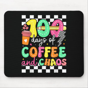 100 Days Of Coffee &amp; Chaos Teacher Retro 10 Mouse Mat