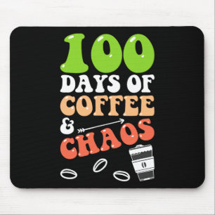 100 Days Of Coffee and Chaos 100th Day School Teac Mouse Mat