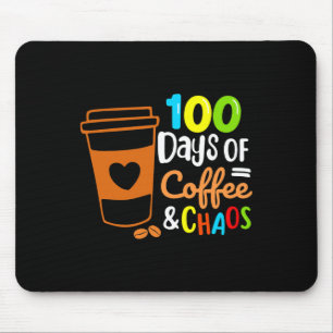 100 Days Of Coffee And Chaos Happy 100th Day Schoo Mouse Mat