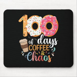 100 Days Of Coffee And Chaos teacher 100th day Sch Mouse Mat