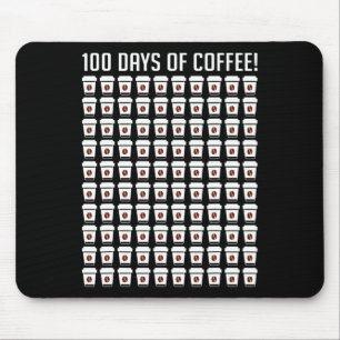 100 Days Of Coffee Teacher Appreciation 100th Day Mouse Mat