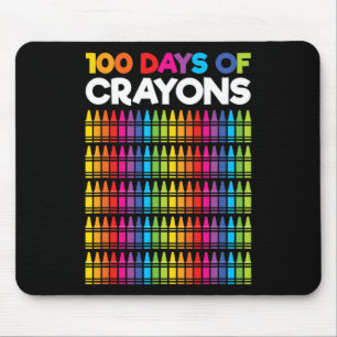 100 Days of Crayons for Girls Kids 100th Day Of S Mouse Mat