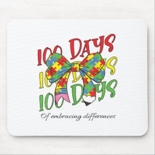 100 Days Of Embracing Autism 100th Day School Pen Mouse Mat