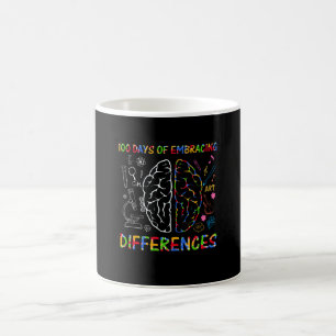 100 Days Of Embracing Differences Autism Awareness Coffee Mug