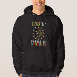 100 Days Of Embracing Differences Autism Awareness Hoodie