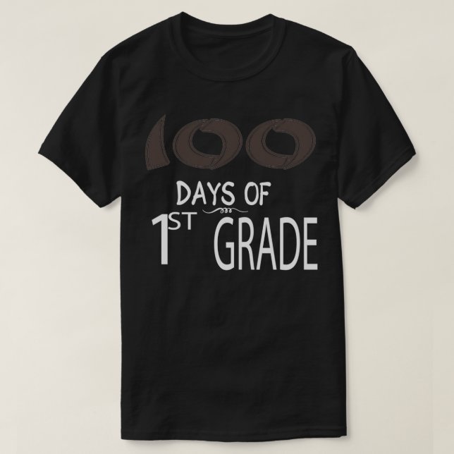 100 Days Of First Grade Teacher Student 100th Day  T-Shirt (Design Front)