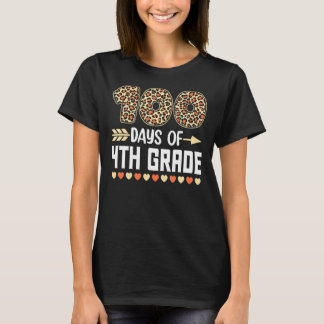 100 Days Of Fourth Grade Teacher 100th Day Of Scho T-Shirt