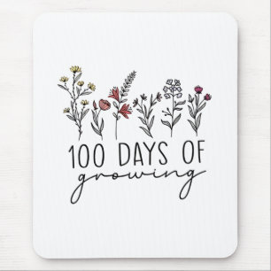 100 Days of Growing Gerdening Plants School  Mouse Mat