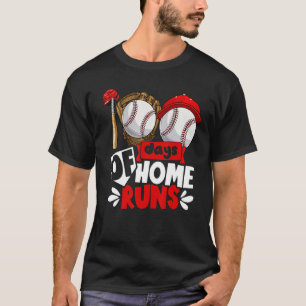 100 Days Of Home Runs Baseball 100 Days Of School T-Shirt