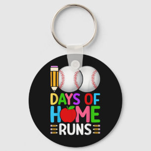 100 Days Of Home Runs Baseball 100th Day Of Key Ring