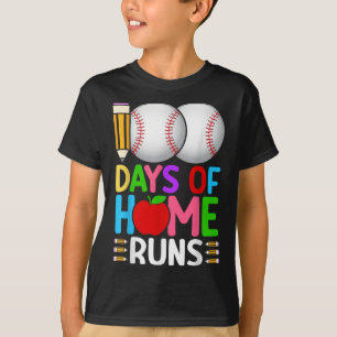 100 Days Of Home Runs Baseball 100th Day Of T-Shirt