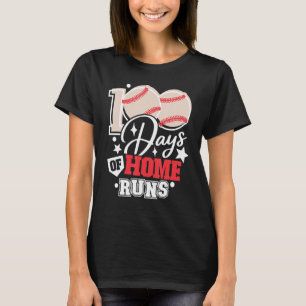 100 Days of Home Runs Baseball Teacher 100th Day o T-Shirt