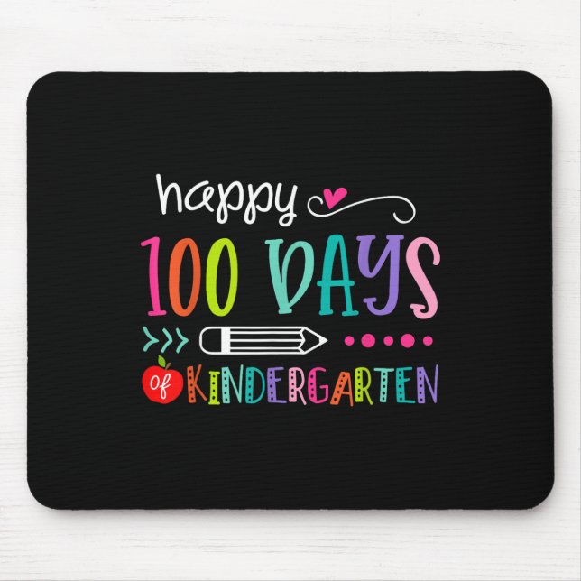 100 Days Of Kindergarten 100th Days Of School Mouse Mat (Front)
